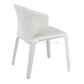 Krzesła jadalniowe z białą skórzanką HOLA